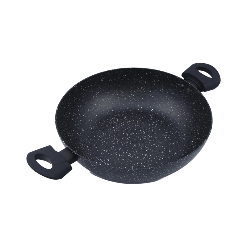 Wok z lisovaného hliníku se 2 bočními držadly
